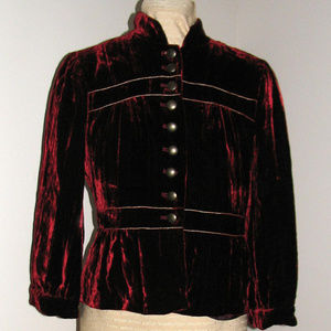 CYNTHIASTEFFE burgundy velvet medieval renaissance